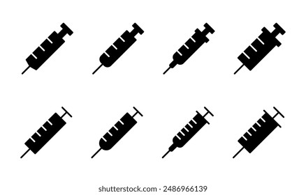 Spritzen-Icon-Set. Injektions-Icon-Vektorgrafik.