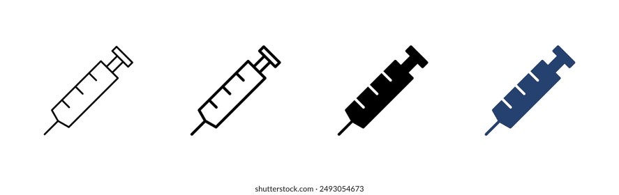 Spritzen-Icon-Set. Injektions-Icon-Vektorgrafik.