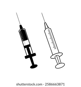 Syringe icon set. injection icon vector. injection Syringe icon set. 
