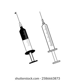 Syringe icon set. injection icon vector. injection Syringe icon set. 
