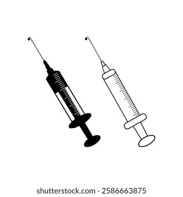 Syringe icon set. injection icon vector. injection Syringe icon set. 