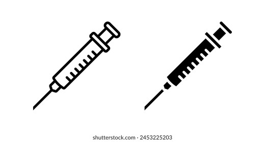 Syringe Icon Set. for mobile concept and web design. vector illustration