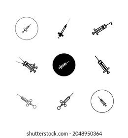 Syringe Symbol Set Vektordesign.