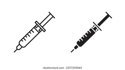 Syringe Icon set. vector illustration set