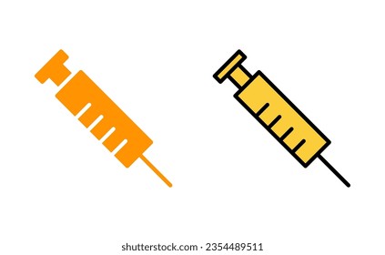 Syringe icon set for web and mobile app. injection sign and symbol. vaccine icon