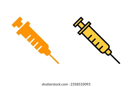 Syringe icon set for web and mobile app. injection sign and symbol. vaccine icon
