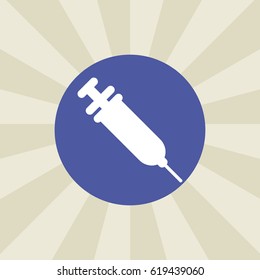 syringe icon. sign design. background