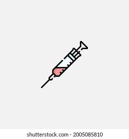 Syringe icon sign vector,Symbol, logo illustration for web and mobile