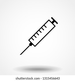 syringe icon. Simple glyphvector of ban set for UI and UX, website or mobile application on white background