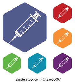 Syringe icon. Simple illustration of syringe vector icon for web