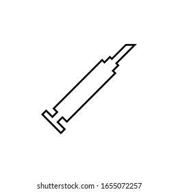 syringe icon. Simple outline vector of Prohibit set for UI and UX, website or mobile application