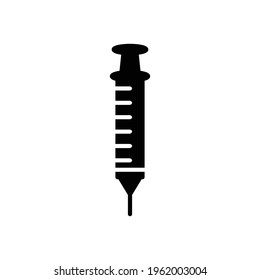 Syringe icon solid style vector for your web, mobile app logo UI design