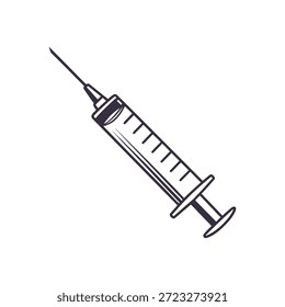 Spritze Symbol Solid Vektor medizinische Tool-Illustration