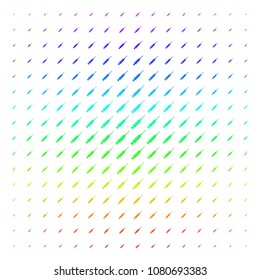 Syringe icon spectrum halftone pattern. Vector syringe items arranged into halftone grid with vertical rainbow colors gradient. Designed for backgrounds, covers and abstraction concepts.