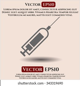 Syringe icon or symbol