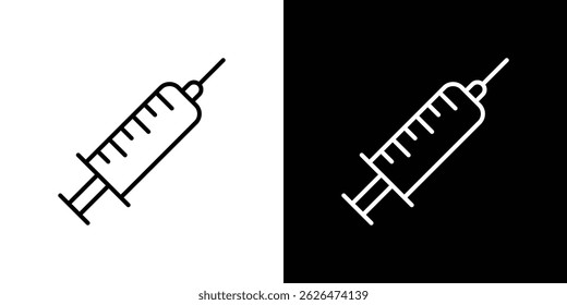 Syringe icon symbol template for graphic and web design