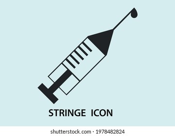 syringe icon, symbol and icon. Vector design EPS 10