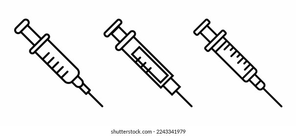 Syringe icon template. Stock vector illustration.