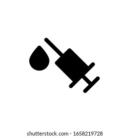 Plantilla de icono de la jeringa. Ilustración del vector  