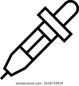 syringe icon. Thin linear style design isolated on white background