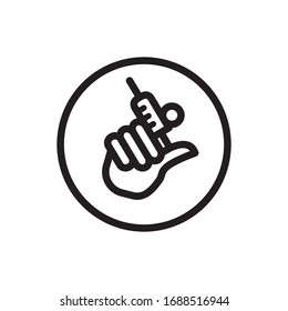Syringe Icon In Trendy  Design Vector Eps 10