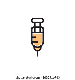 Syringe Icon In Trendy  Design Vector Eps 10