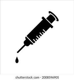 Syringe icon in trendy flat design