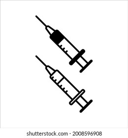 Syringe icon in trendy flat design