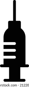Syringe Icon, Vaccination, Vaccine Against Virus Sign and Symbols.