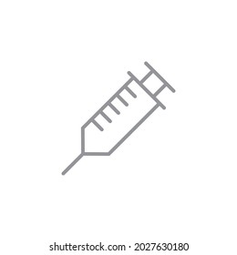 Syringe icon. Vaccine symbol. Linear vector illustration.