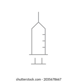 Syringe icon. Vaccine symbol. Linear vector illustration.
