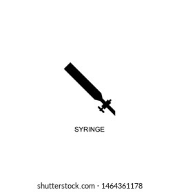syringe icon vector black design
