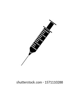 syringe icon vector black image