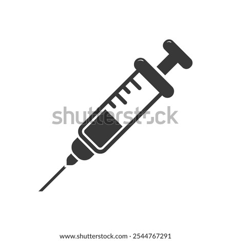 syringe icon vector design isolated white background