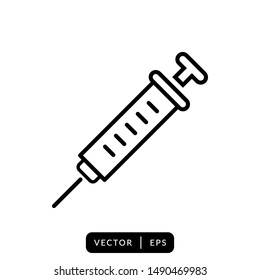 Syringe Icon Vector Design Template