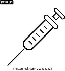 Syringe Icon Vector Design Template on white background..eps
