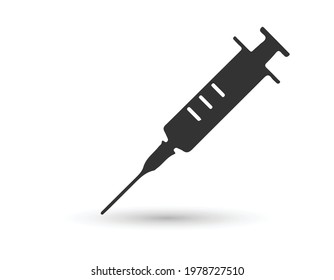 Syringe Icon Vector. Doctors often use syringes to prevent and treat malignant diseases.