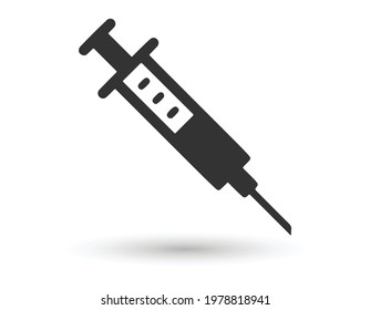 Syringe Icon Vector. Doctors often use syringes to prevent and treat malignant diseases.