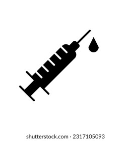 
Spritzensymbol Vektor. Ärzte verwenden oft Nadeln zur Vorbeugung und Behandlung bösartiger Krankheiten.