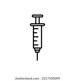 
Vector de iconos de la jeringa. Los médicos suelen usar agujas para prevenir y tratar enfermedades malignas.