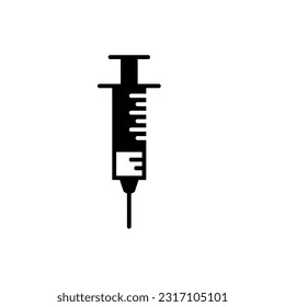 
Syringe Icon Vector. Doctors often use needles to prevent and treat malignant diseases.
