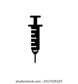 
Vector de iconos de la jeringa. Los médicos suelen usar agujas para prevenir y tratar enfermedades malignas.