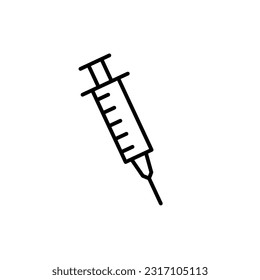 
Syringe Icon Vector. Doctors often use needles to prevent and treat malignant diseases.
