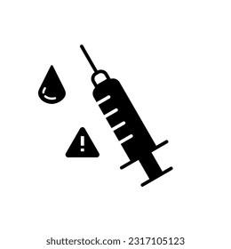 
Syringe Icon Vector. Doctors often use needles to prevent and treat malignant diseases.