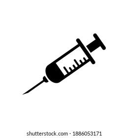 Syringe Icon Vector. Doctors Use Syringes To Prevent And Treat Coronavirus Infection Or Serious Illness.