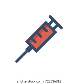syringe icon vector. syringe filled outline style design