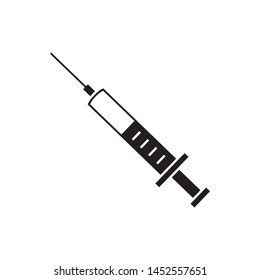 Syringe icon vector flat design. Eps 10