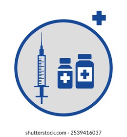 Syringe icon vector free download