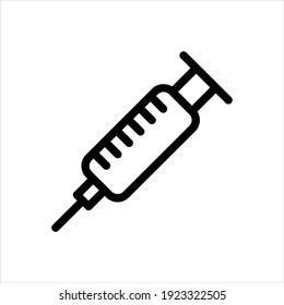 Syringe icon vector graphic illustration
