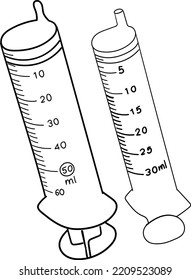 Syringe icon vector graphic illustration.